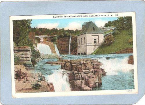 New York Ausable Chasm Rainbow & Horseshoe Falls ny_box5~1534