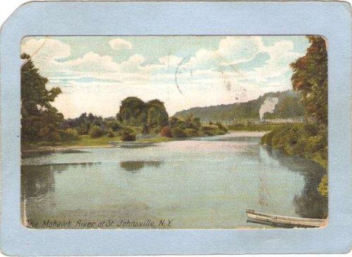 New York St Johnsville Postcard The Mohawk River ny_box7~4006