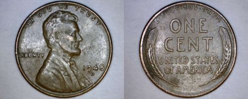 1948-D Abraham Lincoln Wheat Penny