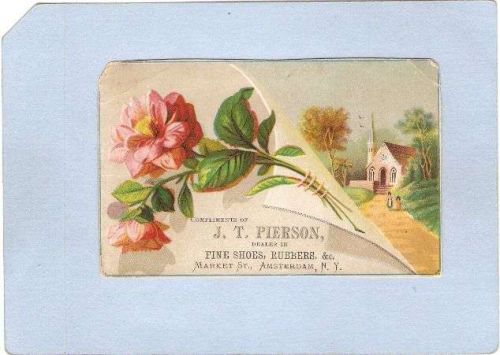 New York Amsterdam Victorian Trade Card J. T. Pierson, Market Street~60
