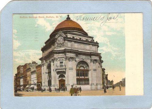 New York Buffalo Buffalo Savings Bank Street Scene Intersection ny_box4X1~2704