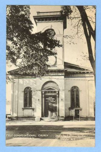 New York Saugerties First Congregational Church Photo Type View of Front o~376
