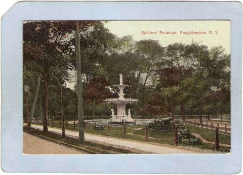 New York Poughkeepsie Soldier's Fountain ny_box4~2248
