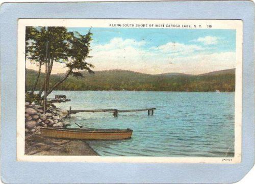 New York Caroga Lake Along South Shore Of West Caroga Lake ny_box5~1961