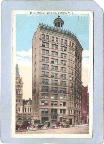 New York Buffalo D S Morgan Building Street Scene w/Old Cars ny_box4X1~2700