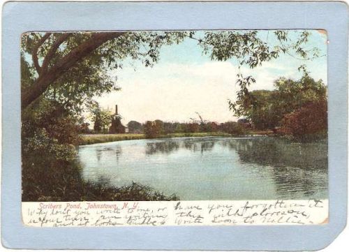 New York Johnstown Scribers Pond Undivided Back ny_box5~2017