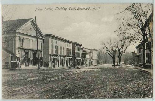 New York Redwood Main St Looking East Unpaved road w/Old Buildings ~220