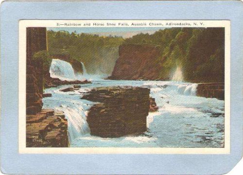 New York Ausable Chasm Rainbow & Horseshoe Falls ny_box5~1532