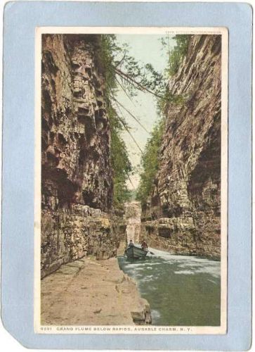 New York Ausable Chasm Grand Flume Below Rapids ny_box5~1478