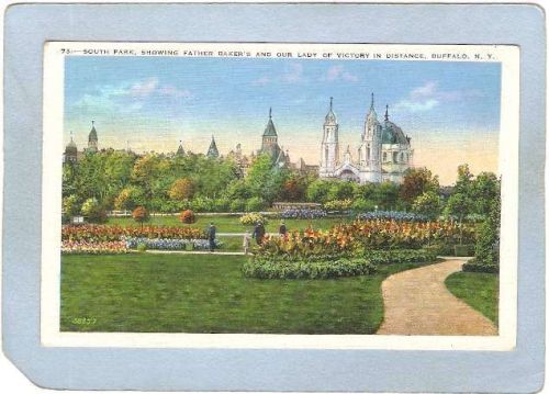 New York Buffalo South Park Showing Father Baker's & Our Lady Of Victory I~2533