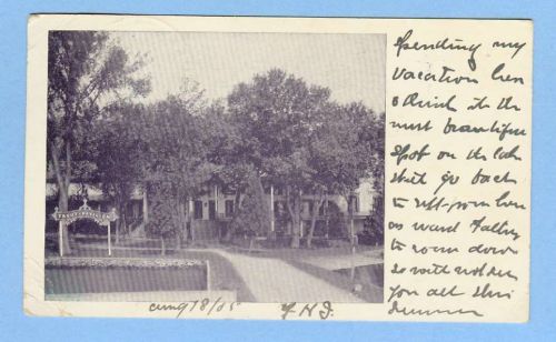 New York Lake George Small picture of Trout Pavilion Private Mailing Card ~399