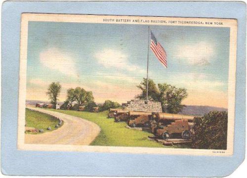 New York Fort Ticonderoga South Battery & Flag Bastion ny_box5~1621