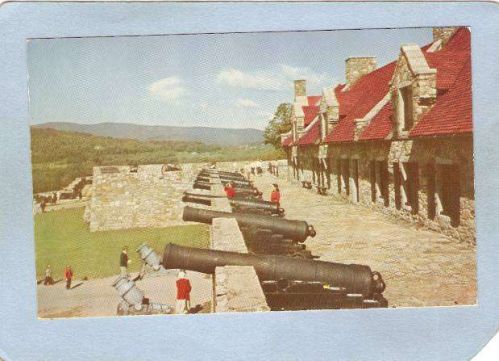 New York Fort Ticonderoga View Of Old Cannon ny_box5~1563