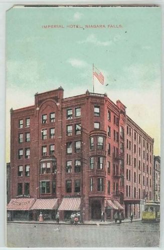 New York Niagara Falls Imperial Hotel Souvenir Mailing Card Old Hotel Buil~246