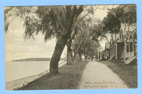 New York Shelter island Height s Willow Ave Shore Front Tree Lined Dirt Pa~342
