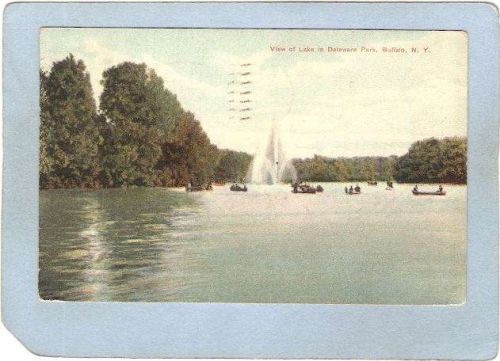 New York Buffalo View Of Lake In Delaware Park ny_box4~2541