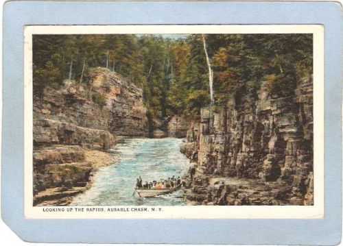 New York Ausable Chasm Looking Up The Rapids ny_box5~1483