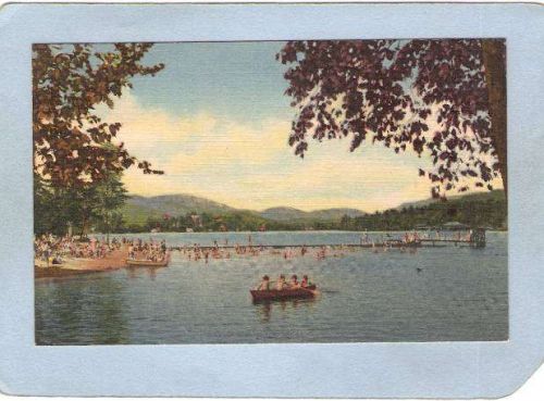 New York Lake Placid Municipal Beach & Mirror Lake ny_box5~1678
