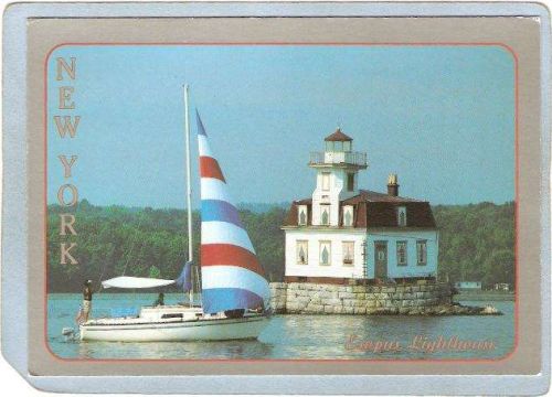 New York Esopus Lighthouse Postcard Esopus Lighthouse Hudson River lightho~780