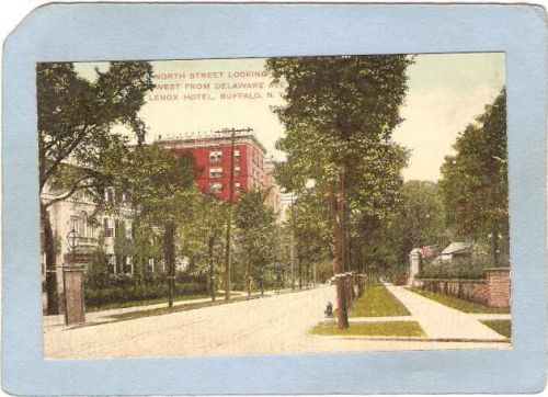 New York Buffalo North Street Looking West From Delaware Ave Showing Lenox~2788
