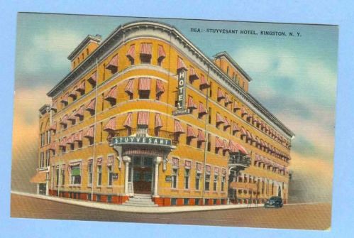 New York Kingston Stuyvesant Hotel Front View Of Hotel On Corner Facing Tw~375