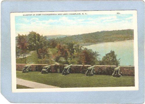 New York Fort Ticonderoga Glimpse Of Fort Ticonderoga & Lake Champlain ny_~1590