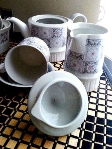 VINTAGE Coffee Set 11 Pieces Geometric Patterns by KAHLA-Fine German Porcelain