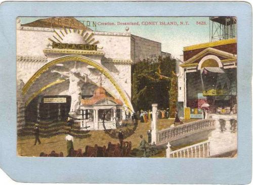 New York Coney Island Amusement Park Postcard Dreamland Creation top_box1~399