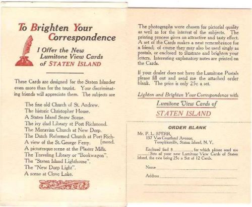 New York Staten Island Christopher House Willowbrook Rd Salesman Sample w/~57