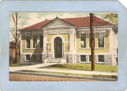 New York St Johnsville Postcard Public Library ny_box7~4005