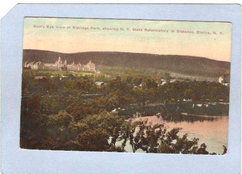 New York Elmira Birds Eye View Of Eldridge Park Showing N Y State Reformat~981