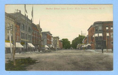 New York Potsdam Market St From Corner Main St Street Scene Unpaved Road w~322