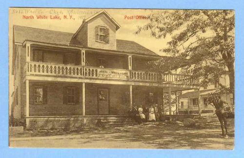 New York North White Lake Post Office Full Front View Of Post Office~357