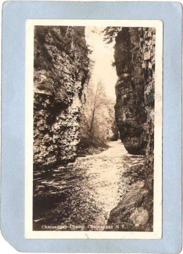 New York Chautauqua Chateaugay Chasm Real Photo Post Card ny_box5~1866