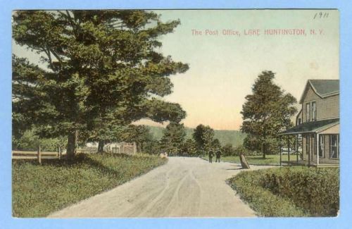 New York Lake Huntington The Post Office Dirt Road Shoeing Old Buildings~363