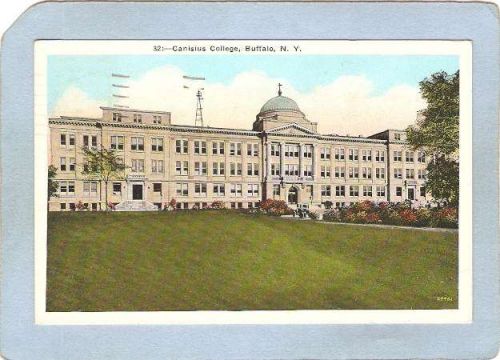 New York Buffalo Canisius College w/Old Car ny_box4~2641