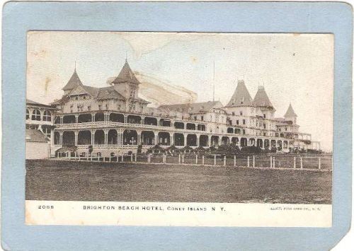 New York Brighton Beach Amusement Park Postcard brighton Beach Hotel Listi~324