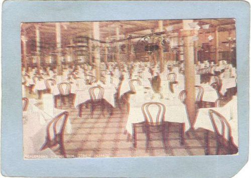 New York Coney Island Amusement Park Postcard Henderson's Dining Room top_~370