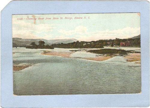 New York Elmira Chemung River From Main St Bridge ny_box3~1023