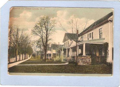 New York Silver Creek Dunkirk St Street Scene w/Old Houses ny_box3~877