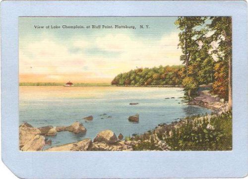New York Plattsburgh View Of Lake Champlain At Bluff Point ny_box3~1158