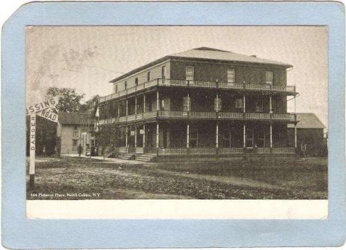 New York North Collins 444 Haberer Place w/RR Crossing Sign ny_box4~2415