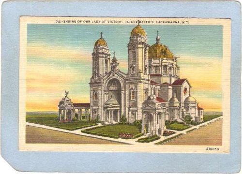 New York Lackawanna Shrine Of Our Lady Of Victory Father Baker's ny_box4~2398