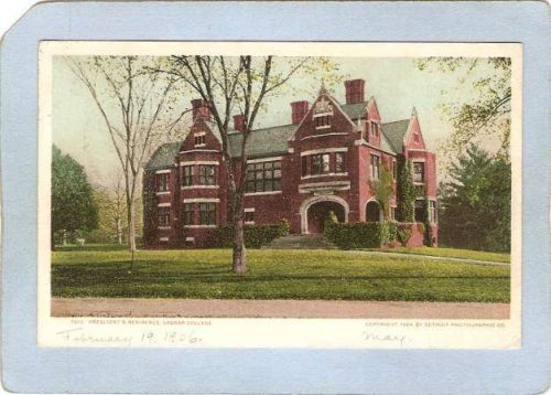 New York Poughkeepsie Presidents Residence Vassar College Undivided Back n~2305