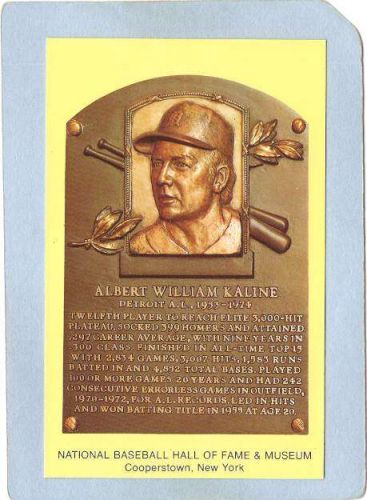 New York Cooperstown Sport Baseball Plaque Of Albert William Kaline Electe~72