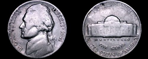 1941-P Jefferson Nickel