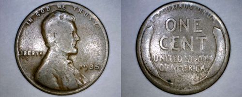 1935-P Abraham Lincoln Wheat Penny