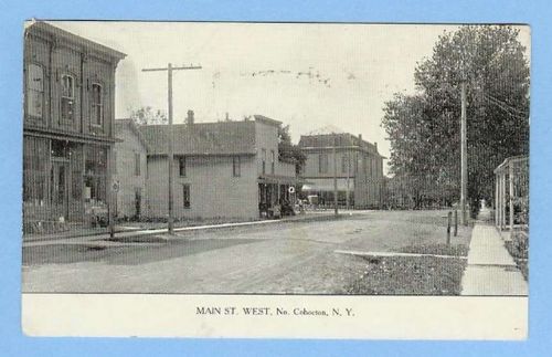 New York North Cohocton Main St West Street Scene Unpaved Road w/Old Build~330