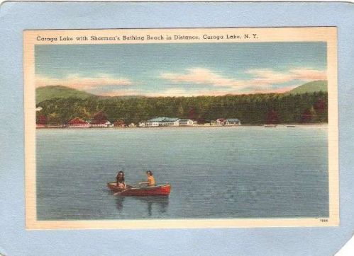 New York Caroga Lake Caroga Lake W/Sherman's Bathing Beach In Distance ny_~1959