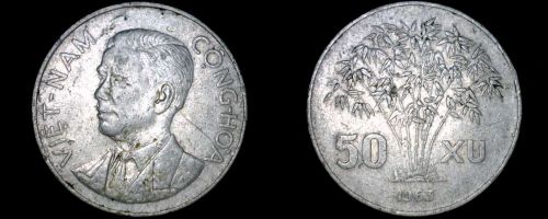 1963 Vietnamese 50 Xu World Coin - Vietnam